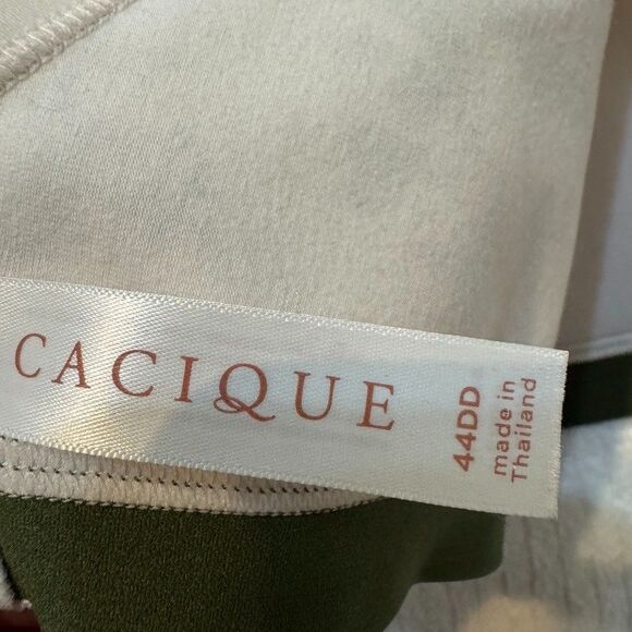 CACIQUE 44DD The Cotton Collection Shirt Bra Floral Lane Bryant No Wire - Picture 3 of 4